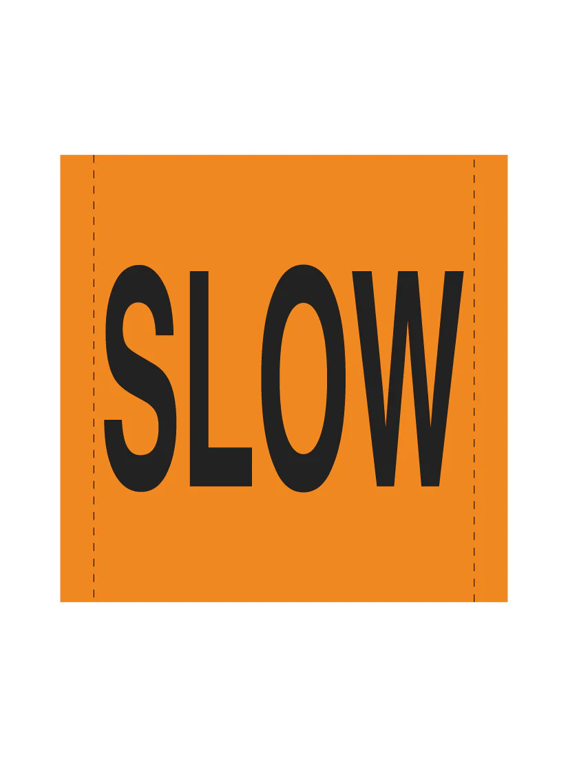 Bannière en treillis PVC Lentement - Image 2