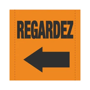 02-0024-FR.jpgv1745535767 Bannière en treillis PVC Regardez (Gauche)