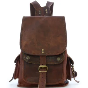 Sac à dos en cuir  - Tan - #90A-10