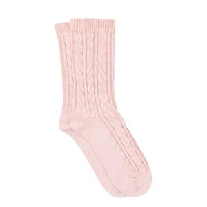 Bas femme 40% laine - Rose pale - #91B-20