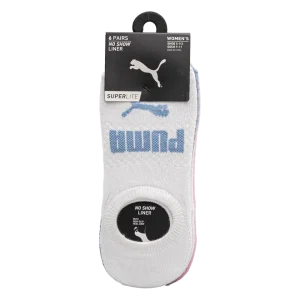 Bas invisible adulte 6pk  - Blanc&bleu - #91S-03