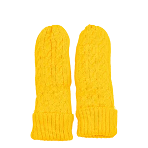 Mitaine tricot doublé - Jaune - #91Z-18