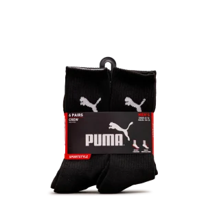 Mens crew socks 6 pack  - Noir - #92B-23