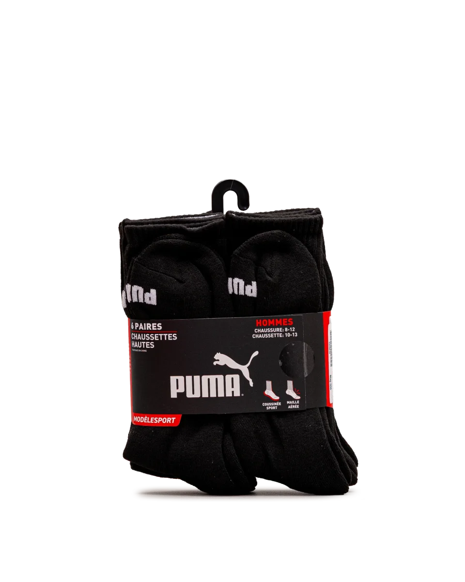 Mens crew socks 6 pack - Noir - #92B-23 - Image 3