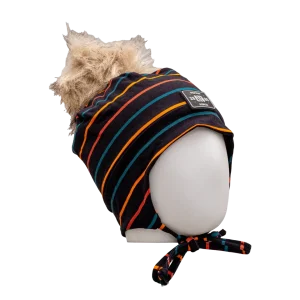 Tuque pompom jersey 2 6y  - Noir multi - #97D-205