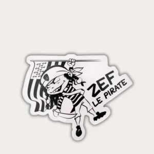Autocollant Zef Le Pirate noir
