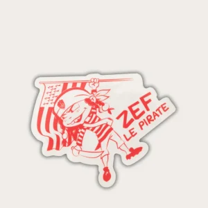 Autocollant Zef Le Pirate rouge
