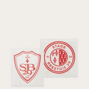 Autocollants blasons rouge x 2