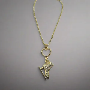 Collier Patin Artistique avec Cœur