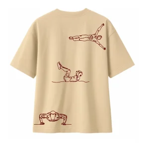 T-shirt Minimaliste Brodé 100% Coton – Design Street-Workout (F)