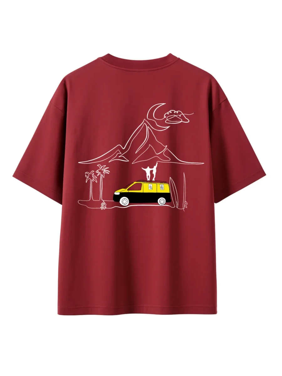 T-shirt Minimaliste Brodé 100% Coton – Design Vanlife (F) - Image 7