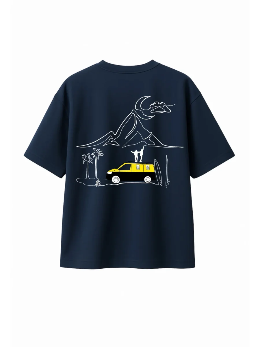 T-shirt Minimaliste Brodé 100% Coton – Design Vanlife (F) - Image 9