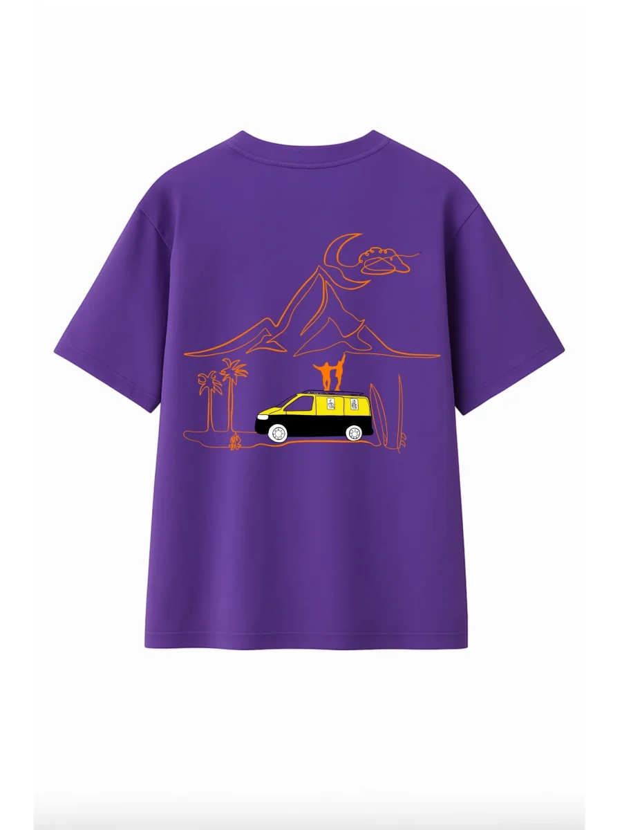 T-shirt Minimaliste Brodé 100% Coton – Design Vanlife (F) - Image 6