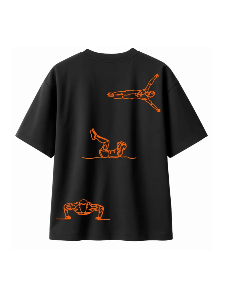 T-shirt Minimaliste Brodé 100% Coton – Design Street-Workout (F) - Image 4