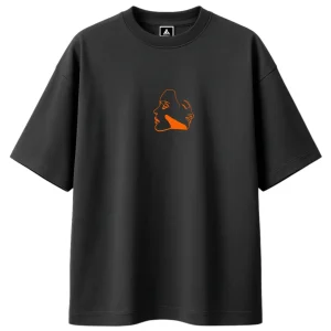 T-shirt Minimaliste Brodé 100% Coton – Design Aura