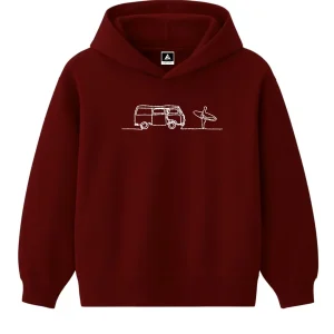 Hoodie 460g 100% Coton – Broderie Minimaliste - Design Surf