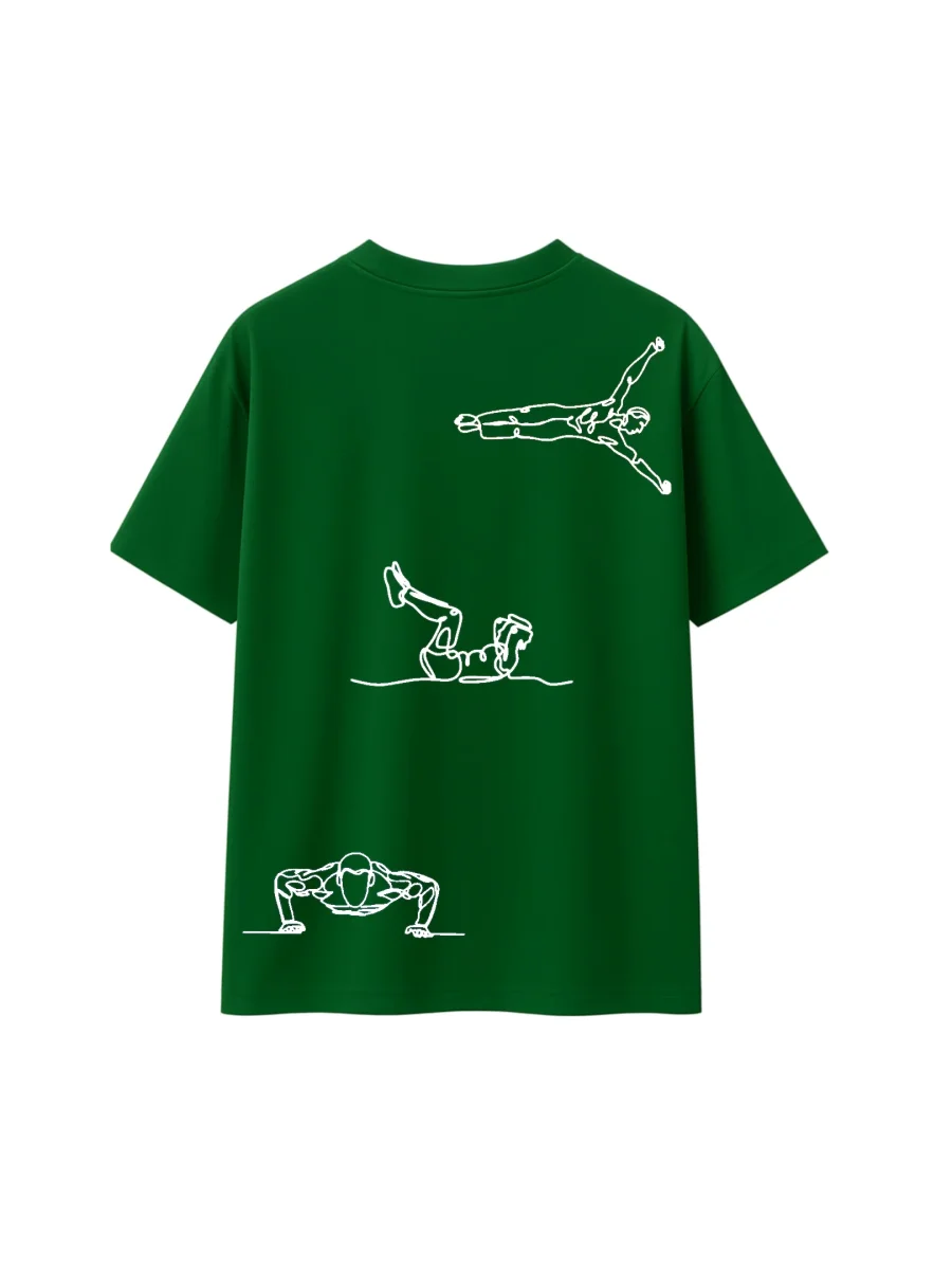 T-shirt Minimaliste Brodé 100% Coton – Design Street-Workout (F) - Image 3