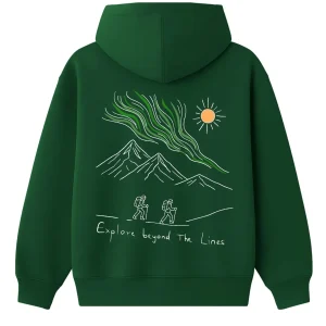 Hoodie 460g 100% Coton – Broderie Minimaliste - Design Islande