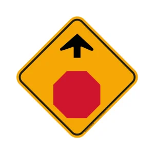 Panneau Stop à l'avant