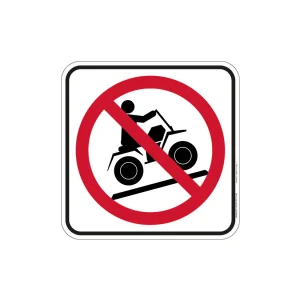 Panneau VTT interdits
