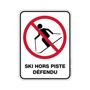 Panneau Ski hors piste défendu