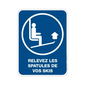 Panneau Relevez les spatules de vos skis