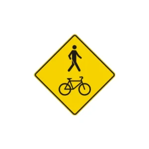 Panneau signal avancé de passage pour piétons et bicyclettes