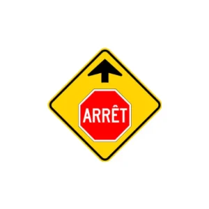 Panneau signal avancé d'arrêt