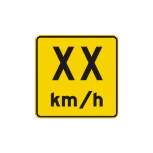 Panneau vitesse recommandée