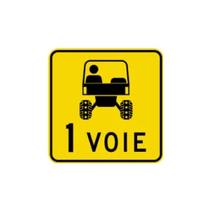 Panneau une voie pour autoquad