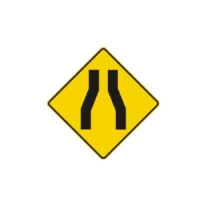 Panneau sentier rétréci