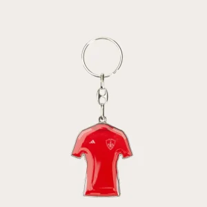 Porte clés maillot rouge et bleu