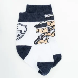 Chaussettes bébé bleue et blanche