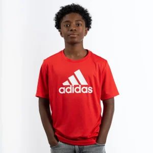 T-shirt rouge enfant logo blanc